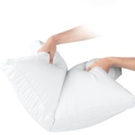 ⁦مخدة سرير بخط ابيض مزدوج 100% قطن - 800 جرام⁩ - الصورة ⁦6⁩