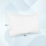 ⁦مخدة سرير بخط ابيض مزدوج 100% قطن - 800 جرام⁩ - الصورة ⁦7⁩