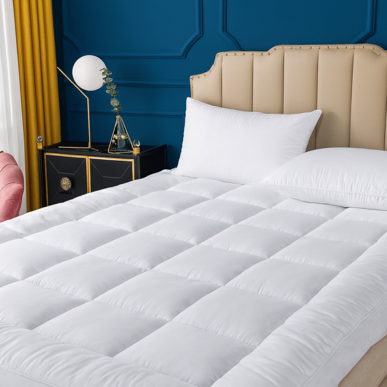 لباد مرتبة طبقتين بارتفاع 14 سم 100% قطن مع إطار مطاطي