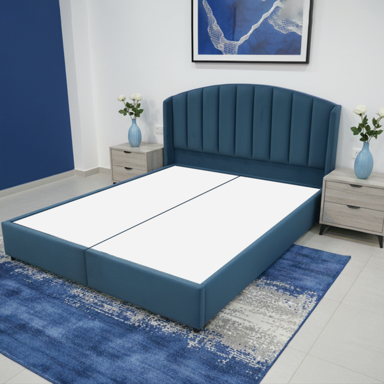 هيكل سرير كحلي من الكتان – سكارليت من ميديكال سليب