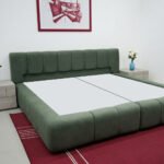 هيكل سرير منجد أخضر غامق – كالم من ميديكال سليب - 1016