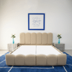 ⁦هيكل سرير منجد بيج – كلاود من ميديكال سليب⁩ - الصورة ⁦2⁩