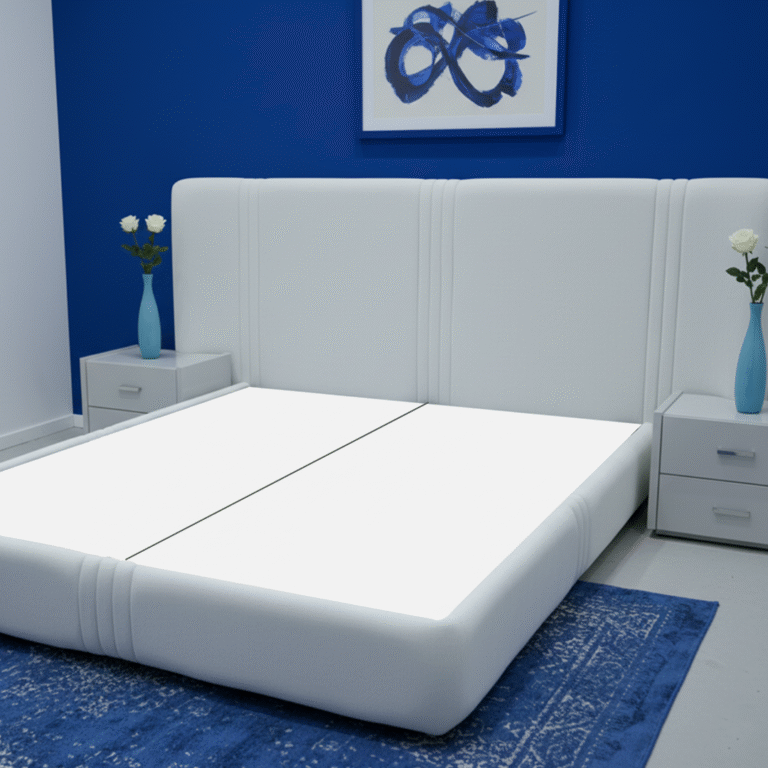 هيكل سرير منجد رمادي – لوكس من ميديكال سليب