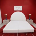 ⁦هيكل سرير منجد ابيض كتان – موون الفاخر من ميديكال سليب - 3005⁩ - الصورة ⁦2⁩