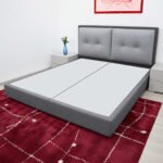 هيكل سرير رمادي من الكتان – أنجيلا من ميديكال سليب - 1014