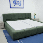 هيكل سرير منجد أخضر غامق – كالم من ميديكال سليب