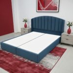 هيكل سرير كحلي من الكتان – سكارليت من ميديكال سليب - 1004