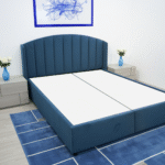 ⁦هيكل سرير كحلي من الكتان – سكارليت من ميديكال سليب⁩ - الصورة ⁦2⁩