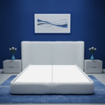 ⁦هيكل سرير منجد رمادي – لوكس من ميديكال سليب⁩ - الصورة ⁦2⁩