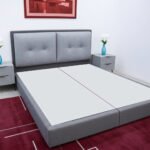 ⁦هيكل سرير رمادي من الكتان – أنجيلا من ميديكال سليب - 1014⁩ - الصورة ⁦2⁩