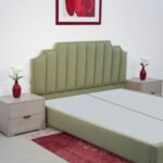 هيكل سرير منجد أخضر زيتي – دريم من ميديكال سليب - 2013