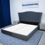 هيكل سرير منجد رمادي فاخر – بريستيج من ميديكال سليب - 1015