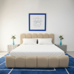 ⁦هيكل سرير منجد بيج – كلاود من ميديكال سليب⁩ - الصورة ⁦4⁩