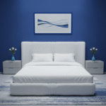 ⁦هيكل سرير منجد رمادي – لوكس من ميديكال سليب⁩ - الصورة ⁦4⁩