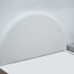 ⁦هيكل سرير منجد ابيض كتان – موون الفاخر من ميديكال سليب - 3005⁩ - الصورة ⁦3⁩