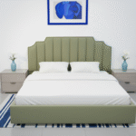 ⁦هيكل سرير منجد أخضر زيتي – دريم من ميديكال سليب⁩ - الصورة ⁦4⁩