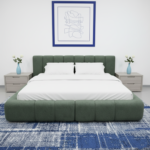 ⁦هيكل سرير منجد أخضر غامق – كالم من ميديكال سليب - 1016⁩ - الصورة ⁦4⁩