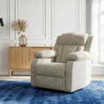 كرسي استرخاء هاري مميز مع حامل أكواب - بيج - MK1