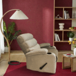 ⁦كرسي استرخاء هاري مميز مع حامل أكواب - بيج⁩ - الصورة ⁦4⁩