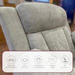 ⁦كرسي استرخاء هاري مميز مع حامل أكواب - بيج - MK1⁩ - الصورة ⁦4⁩