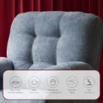 ⁦كرسي استرخاء روكو رمادي مع وضعية سرير - MK2⁩ - الصورة ⁦4⁩