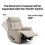 ⁦كرسي استرخاء هاري مميز مع حامل أكواب - بيج - MK1⁩ - الصورة ⁦2⁩