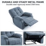 ⁦كرسي استرخاء روكو رمادي مع وضعية سرير - MK2⁩ - الصورة ⁦3⁩