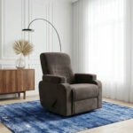 كرسي استرخاء لازورد بني غامق مع وضعية سرير - MK4