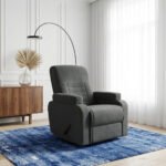 كرسي استرخاء لازورد شانيل رمادي غامق مع وضعية سرير - MK4