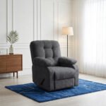 كرسي استرخاء روكو شانيل رمادي غامق مع وضعية سرير - MK2