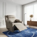 كرسي استرخاء فليكس مميز مع حامل أكواب - بيج - MK10