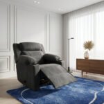 كرسي استرخاء فليكس مميز مع حامل أكواب - شانيل رمادي غامق - MK10