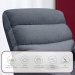 ⁦كرسي استرخاء دياموند رمادي مع وضعية سرير - MK7⁩ - الصورة ⁦4⁩