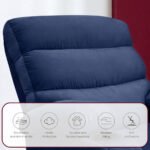 ⁦كرسي استرخاء دياموند أزرق ملكي مع وضعية سرير - MK7⁩ - الصورة ⁦4⁩