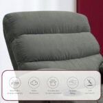 ⁦كرسي استرخاء دياموند شانيل رمادي غامق مع وضعية سرير - MK7⁩ - الصورة ⁦4⁩