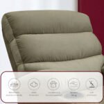 ⁦كرسي استرخاء دياموند شانيل رمادي مع وضعية سرير - MK7⁩ - الصورة ⁦4⁩