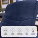 ⁦كرسي استرخاء لازورد أزرق ملكي مع وضعية سرير - MK4⁩ - الصورة ⁦4⁩