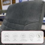 ⁦كرسي استرخاء لازورد شانيل رمادي غامق مع وضعية سرير - MK4⁩ - الصورة ⁦4⁩