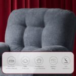 ⁦كرسي استرخاء روكو رمادي مع وضعية سرير - MK2⁩ - الصورة ⁦4⁩