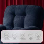 ⁦كرسي استرخاء روكو كحلي مع وضعية سرير - MK2⁩ - الصورة ⁦4⁩