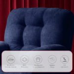 ⁦كرسي استرخاء روكو أزرق ملكي مع وضعية سرير - MK2⁩ - الصورة ⁦4⁩