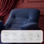 ⁦كرسي استرخاء ميديكال ريلاكس أزرق ملكي مع وضعية سرير - MK3⁩ - الصورة ⁦4⁩