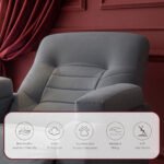 ⁦كرسي استرخاء ميديكال ريلاكس شانيل رمادي غامق مع وضعية سرير - MK3⁩ - الصورة ⁦4⁩