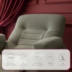 ⁦كرسي استرخاء ميديكال ريلاكس شانيل رمادي مع وضعية سرير - MK3⁩ - الصورة ⁦4⁩