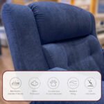 ⁦كرسي استرخاء سلطان أزرق ملكي مع وضعية سرير - MK5⁩ - الصورة ⁦4⁩