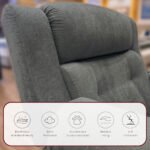 ⁦كرسي استرخاء سلطان شانيل رمادي غامق مع وضعية سرير - MK5⁩ - الصورة ⁦4⁩