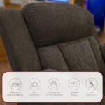 ⁦كرسي استرخاء هاري مميز مع حامل أكواب - بني غامق- MK1⁩ - الصورة ⁦4⁩