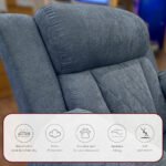 ⁦كرسي استرخاء هاري مميز مع حامل أكواب - رمادي- MK1⁩ - الصورة ⁦4⁩