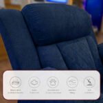 ⁦كرسي استرخاء هاري مميز مع حامل أكواب - كحلي- MK1⁩ - الصورة ⁦4⁩