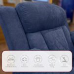 ⁦كرسي استرخاء هاري مميز مع حامل أكواب - أزرق ملكي- MK1⁩ - الصورة ⁦4⁩